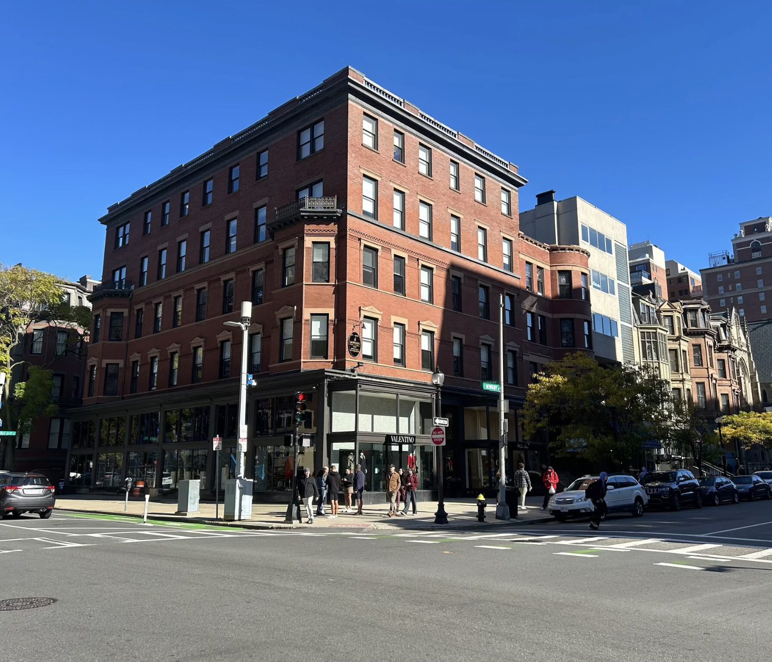 Option one: the vacant flagship corner on Newbury Street